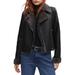 Faux Leather & Faux Fur Moto Jacket