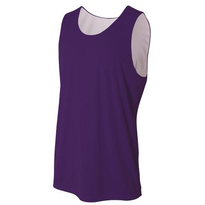 A4 N2375 Athletic Adult Performance Jump Reversible Basketball Jersey T-Shirt in Purple/White size 3XL | Polyester A4N2375