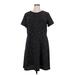 Ann Taylor LOFT Casual Dress - Shift: Black Tweed Dresses - Women's Size 16 Plus