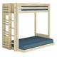 Pack lit superposé Montessori avec matelas bois massif 120x190 cm