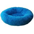 donut cuddler calming bed, ultra soft plush dog cat deep sleeping bed winter warm round fluffy pet nest(green,s)