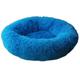 donut cuddler calming bed, ultra soft plush dog cat deep sleeping bed winter warm round fluffy pet nest(green,s)