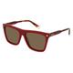 Polaroid PLD 4164/S/X Damen-Sonnenbrille Vollrand Eckig Acetat-Gestell, rot