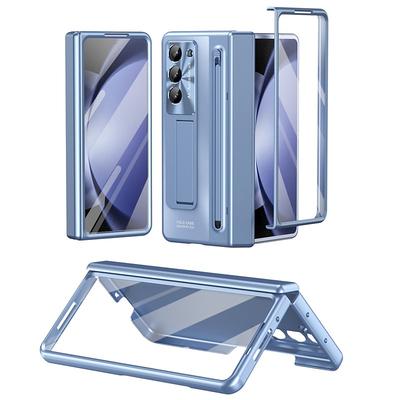 Phone Case For Samsung Galaxy Z Fold 7 Z Fold 6 Z Fold 5 Z Fold 4 Back Cover with Stand Holder with Screen Protector Full Body Protective Armor PC