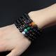 1pc Black Frosted Stone Stretch Bead Bracelet For Women Men Gift Energy Yoga Meditation Bangle Jewelry Bracelet