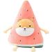 15.7 Inch Large Simulation Watermelon Shape Shiba Inu Plush Toy Doll Sleeping Pillow Doll Doll Holiday Warm Gift Plush Toy Pillows for Kids/Toddlers/Teen