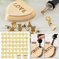 Leylayray Don t Miss ! 56pcs Wood Burning / Carving Set Letter Soldering Iron DIY Tools Alphabet Number Template For DIY Embossing And Carving Crafts Wood Burning Buy 2 Save 10%