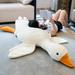 simple Tanha Goose Stuffed Animal 6 Foot Very Big Huge Goose Plush Pillow Toy Cute Giant White Goose Stuffed Animal Duck Plush Pillow 75 Inch