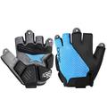 Breathable Lycra Fabric Unisex Cycling Gloves Road Bike Riding MTB DH Racing Outdoor Mittens Bicycle Half Finger Glove CX-G02 Blue Gloves S