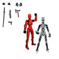 Barsme Titan 13 Action Figure Set of 9 T13 Action Figure 31D Printed Action Figures Movable Multi-jointed Figure Toys Stick Bot Articulated Robot Dummy Action Figures Toys Gifts for Him Boys Friend