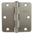 GlideRite 3-1/2 in. Steel Door Hinge with 1/4 in. Corner Radius Satin Nickel finish