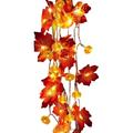 FNYOXU String of lights Pumpkins Garland Lights Fall Decorations Realistic Larger Maple Leave String Light 20LED Fall Lights Battery Operated Indoor Home Outdoor Halloween Decor