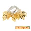 WZHXIN LED Lights LED Iron Gold Leaf Lamp String Hollow Gold Leaf Lamp String Decorative Color Lamp Flash Lamp String 2M 10 Lamp Clearance Room Decor LED Lights for Bedroom Multi-Color