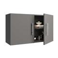 JPND 36 Wall Cabinet in Gray Kitchen Garage Laundry Wall Mounted Storage Cabinet with Adjustable Shelf and Soft Door