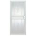 Grisham Deluxe Steel Security Door 28 x 80 Metal Tempered Glass Door Screen Replacement Enter Doors Storm Door(501-28 White)