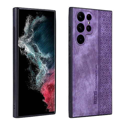 Handy Hülle Handyhüllen Für Samsung Galaxy S26 Ultra Plus S25 S24 S23 S22 S23 FE S21 Ultra Plus A55 5G A35 5G A25 Rückseite Nicht vergilbend Warm Stoßfest Retro TPU PU-Leder Image