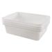 Pack of 4 Plastic Plastic Bus Tub Large Commercial Utility Bus Boxes Set 35 L White