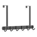 ionze Tools Over The Door Hook Hanger 6 Hooks Heavy Duty Over The Door Towel Rack Coat Rack for Clothes Hat Towel Stainless Steel House Tools Set ï¼ˆBlackï¼‰