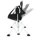 FUNDANGO Hammock Camping Chair Adjustable Back Rocking Chair Folding Lawn Chair for Adult(Black/Grey)