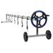 18 Feet Stainless Steel Inground Swimming Pools Cover Reel with Flexible Wheels