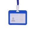 ionze Tools Card Protector 4 X 3 Inches with Lanyard Transverse Clear PP Plastic Card Holder House Tools Set ï¼ˆBlueï¼‰