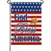 God Bless The USA Cross 4th of July Patriotic Small Decorative Garden Flag Stars Stripes Firework America Yard Lawn Outside Decor American Outdoor Home Decoration Double Sided 12 x 18