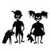 Huayishang Yard Decorations Outdoor Clearance Decoration Silhouette Garden Art Pile Garden Little Outline Decorati Devil Metal Patio & Garden Garden Decor Black