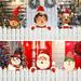 Barydat 6 Pcs Christmas YPF5 Fence Peeker Decoration Santa Snowman Elf Peeking Garden Yard Decorations Cute Christmas Outdoor Decorations Garden Fence Sign Ornament for Xmas DIY Art Patio Decor