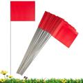 Marking Flags Marker Flags YPF5 for Lawn 50 Pack 5 * 15 Inch Red PVC Small Yard Flags Yard Marking Flags Lawn Flags Garden Flags Survey Flags Yard Markers Irrigation Flags landscape flags
