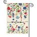 Memorial Day Welcome Garden Flag 12.5 x 18 Inch Double Sided 4th of July Floral Yard Flag Vertical Summer Seasonal Farmhouse Yard Outdoor Decoration