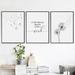 3Pcs/Set Dandelion Canvas Wall Art Paintings for Living Room Canvas Print Wall Artworks Bedroom Decoration office Wall decor posters Home Decorations