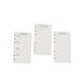 Gongxipen 3 Sets 6-Hole Loose-leaf Filler Papers Assorted Replacement Spiral Notebook Paper (A6)