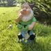 AQUAINNO Garden Gnome with YPF5 a Shovel Funny Garden Gnome Hand-Painted Garden Troll Weatherproof Ceramic Lawn Gnome Gnomes Decoration for Yard Outdoor Gnome 9.4â€� Tall