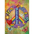 YCHII World Peace Love Decorative Garden Flag Double Sided Rainbowspirational Yard Outside Decorations Outdoor Small Decor