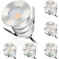 Gardencoin Outdoor Recessed LED YPF5 Lights Heavy Duty Deck Soffit Lighting 3W 12-24V Low Voltage Landscape In Ground Well Light Underwater Pond Light Ultra Waterproof Dimmable(5000K-6pack)