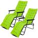 Bucherry 67 x 19 YPF5 Inch Chaise Cushions Chair Cushion Gravity Chair Cushion Sofa Lawn Furniture Cushion Pad with 6 Tie for Outdoor Indoor Patio Home Without Headrest (Green 2 Pcs)