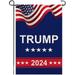 YCHII Donald Trump 2024 American President Keep American Great Garden Flag Double Sided Premium Fabric US Election Patriotic Outdoor Decoration for Yard Lawn Porch Patio