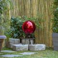 Alpine Corporation 10 Diameter YPF5 Indoor/Outdoor Glass Gazing Globe Yard Decoration Red