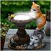 Bygytyo Resin Cat Solar YPF5 Light Cute Cat Garden Statue Garden Yard Light Outdoor Solar Animal Resin Statue Creative Craft Decoration Artistic Decorative Lawn Yard Housewarming Gift