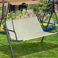 Konghyp Swing Seat Cover Replacement 600D Thickened Oxford Waterproof Chair Bench Replacement Cover Outdoor Swing Cushion Cover For 2/3 Seat Patio Garden Swing Chair