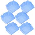 Warehouse Parts Box Storage Case Bins Pp Plastic Nesting Shelf Container Stack 6 Pcs