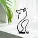 myvepuop Desktop Ornament Dog Minimalist Arts Sculpture Personalized Gift Metal Decoration A One Size