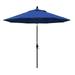California Umbrella 9 ft. Fiberglass Market Umbrella Collar Tilt Bronze-Pacifica-Pacific Blue