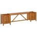 Patio Bench with 2 Planters 59.1 x11.8 x15.7 Solid Acacia Wood