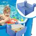 Poolside Storage Basket Poolside Accessories Above Ground Pool Accessories with Pool Cup Holder Multifunctional Collapsible Swimming Storage Basket for Most Above Ground Pools