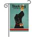 Home4Ever Black Dog Garden YPF5 Flag - 12.5 x 18 Summer Garden Yard Flags with Printed Art - Seasonal Welcome Garden Flag for House Porch Patio Lawn Deck Door - Suits Standard Stands