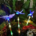 GUAGUA 3 Pack Solar YPF5 Garden Lights Solar Butterfly Figurine Lights Multi-Color Changing LED Landscape Lighting Solar Yard Lights for Garden Patio Lawn Solar Bird Lights