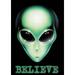 Toland Home Garden 1012712 YPF5 Believe Alien UFO Flag Double Sided for Outdoor UAP House Yard Decoration