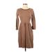 Old Navy Casual Dress - Sweater Dress: Brown Solid Dresses - Women's Size Small