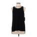 Vince Camuto Sleeveless Top Black Crew Neck Tops - New - Women's Size Large